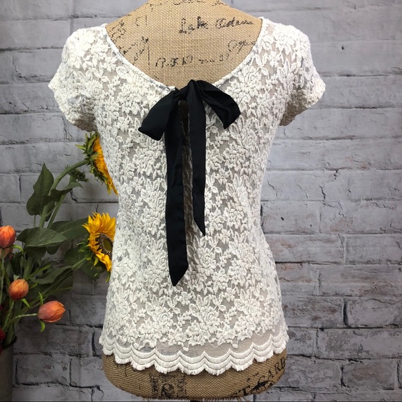 Urban Outfitters Tops - Urban Outfitters-Pins & Needles-Crochet Mesh Top